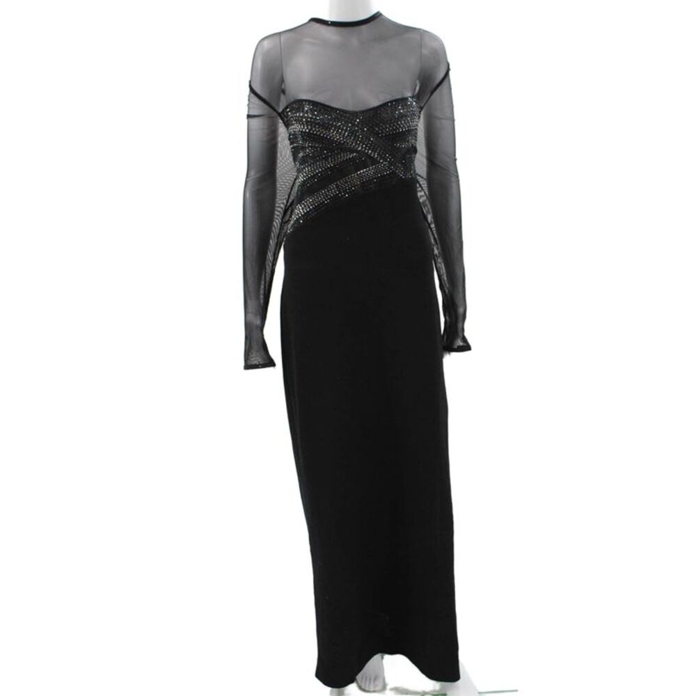 St. John Collection By Marie Gray Women Maxi Wool Long Sleeve Dress Size 8